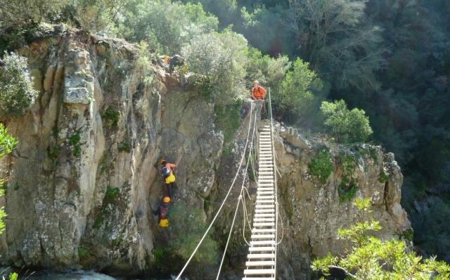  On the suspension bridge 